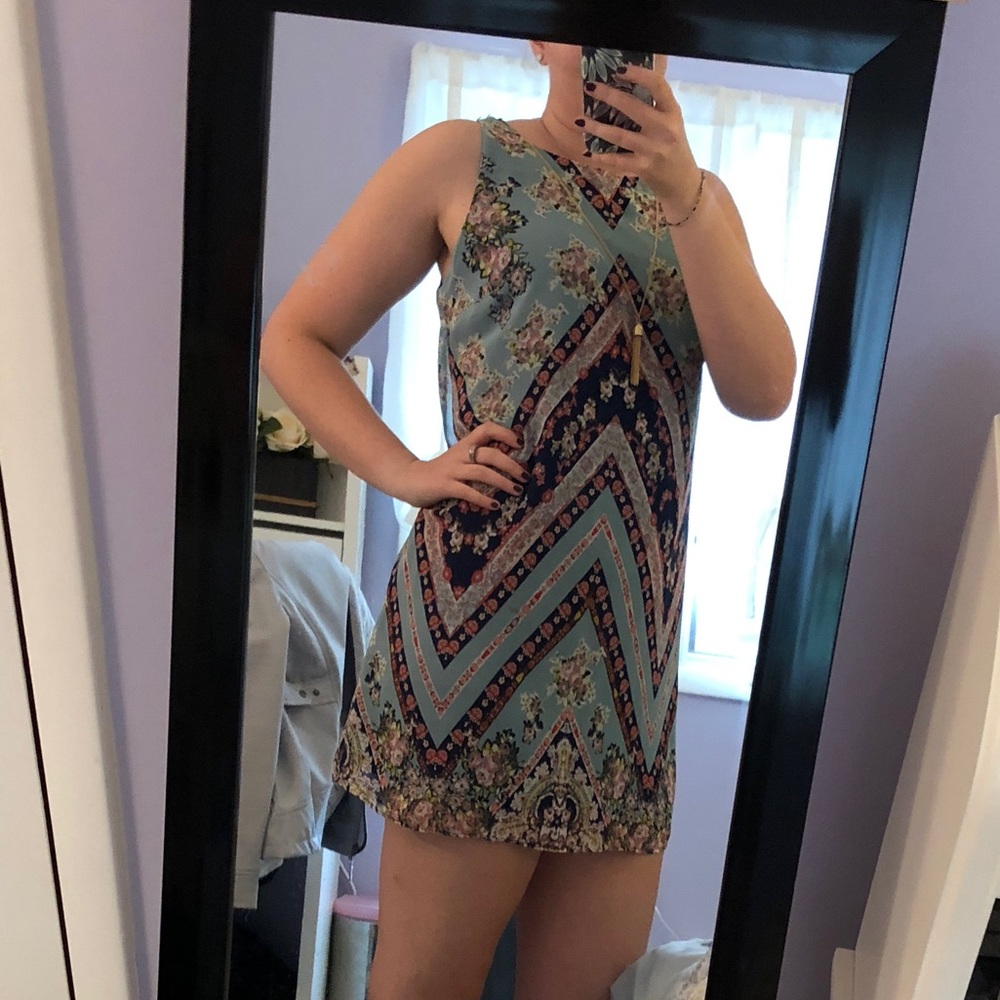 Aztec inspired shift dress